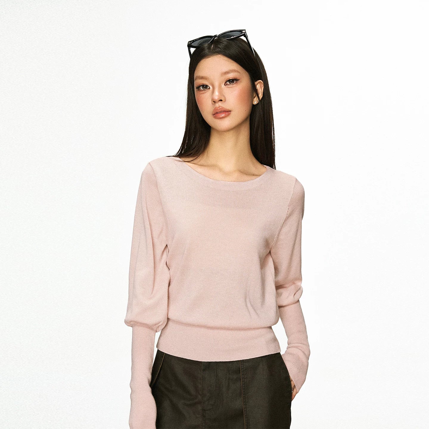 Cherry Melody | Vintage Loose Fit Wool-Blend Knit Sweater