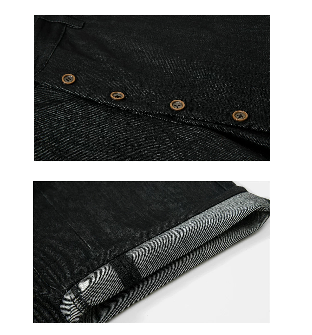 Sameuoo Asymmetrical Breasted Denim Straight-leg Pants
