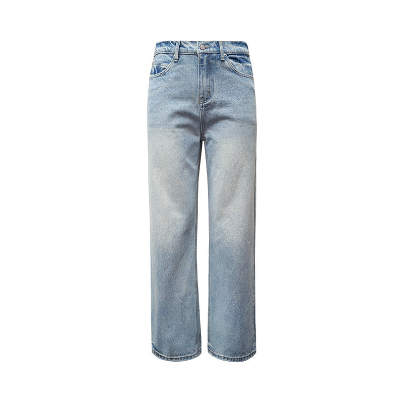 UNF medieval classic versatile CleanFit washed old straight jeans