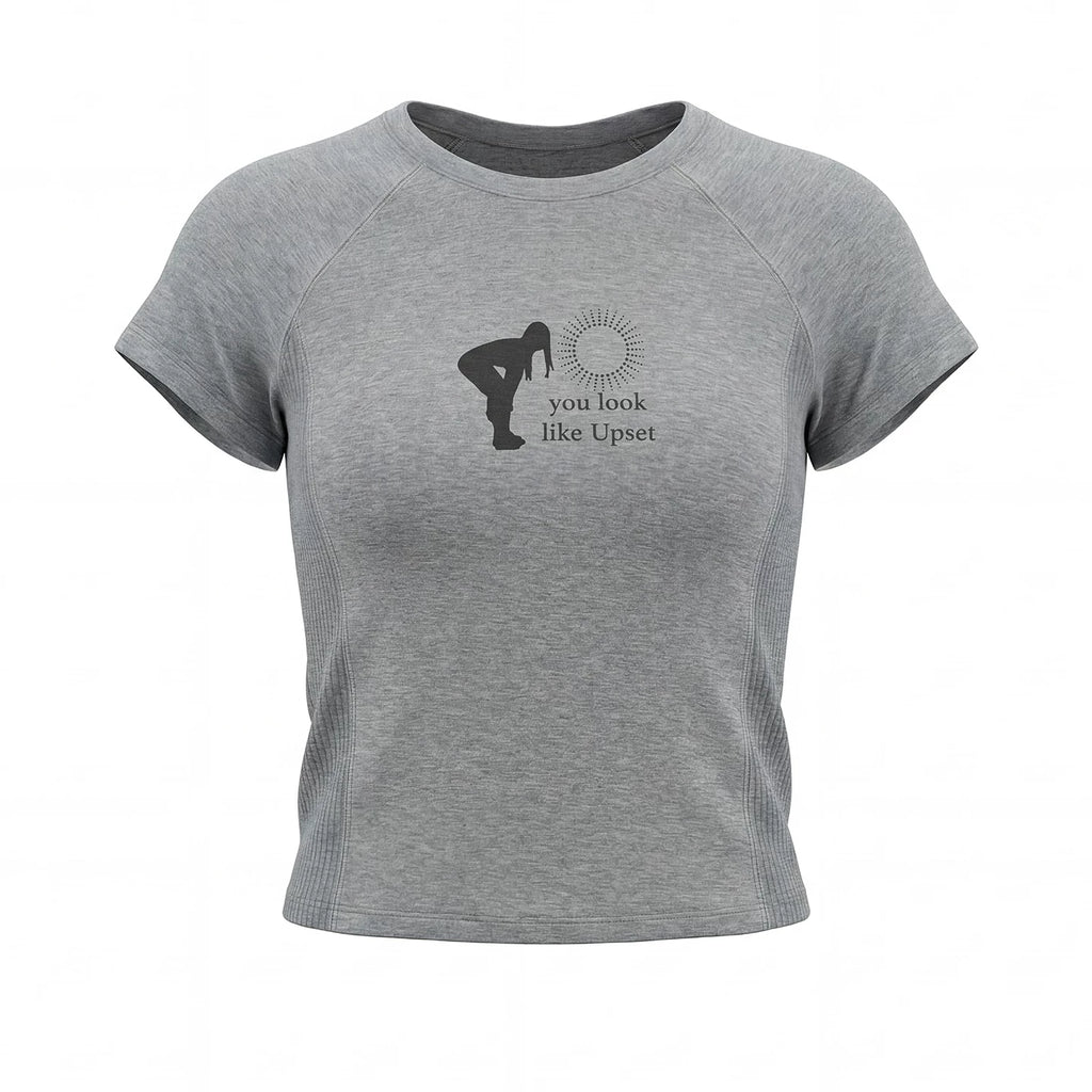 JIKOO Retro Shoulder Sleeve Letter Print Tee