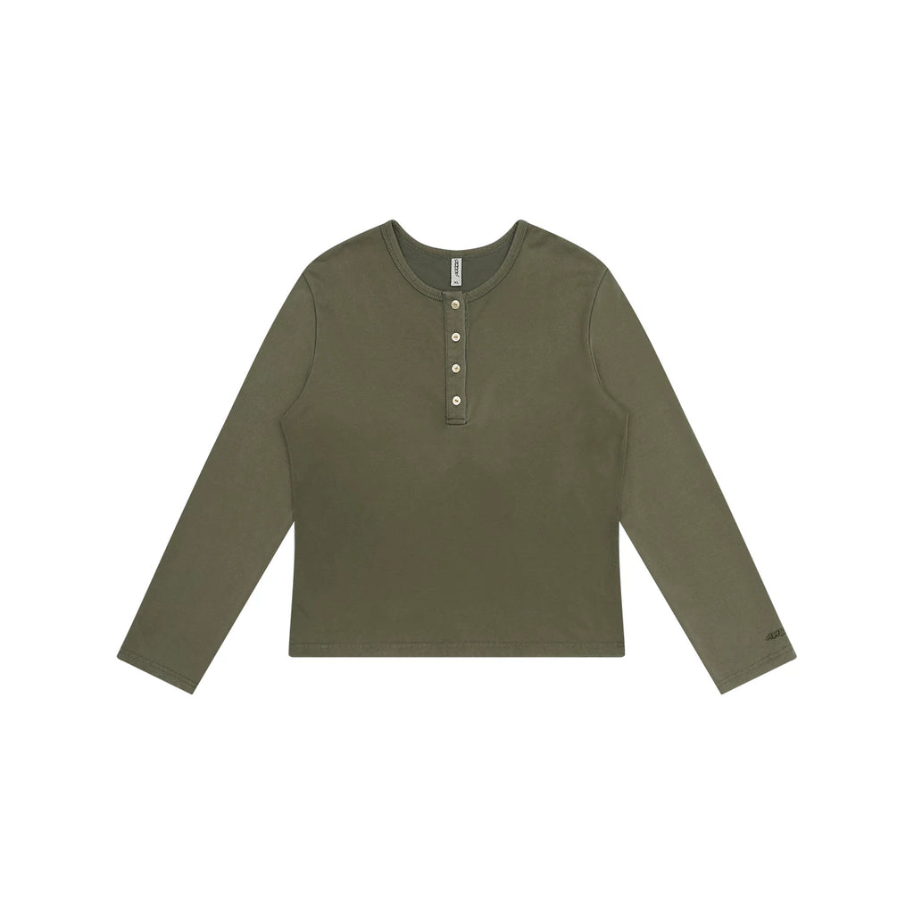 MMBBT Button Embroidery Simple Long Sleeve