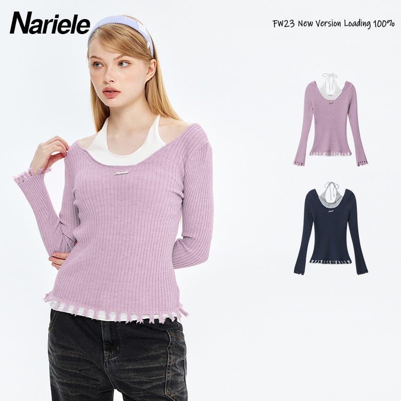 Nariele American Neck Gentle Wind Bottom Shirt