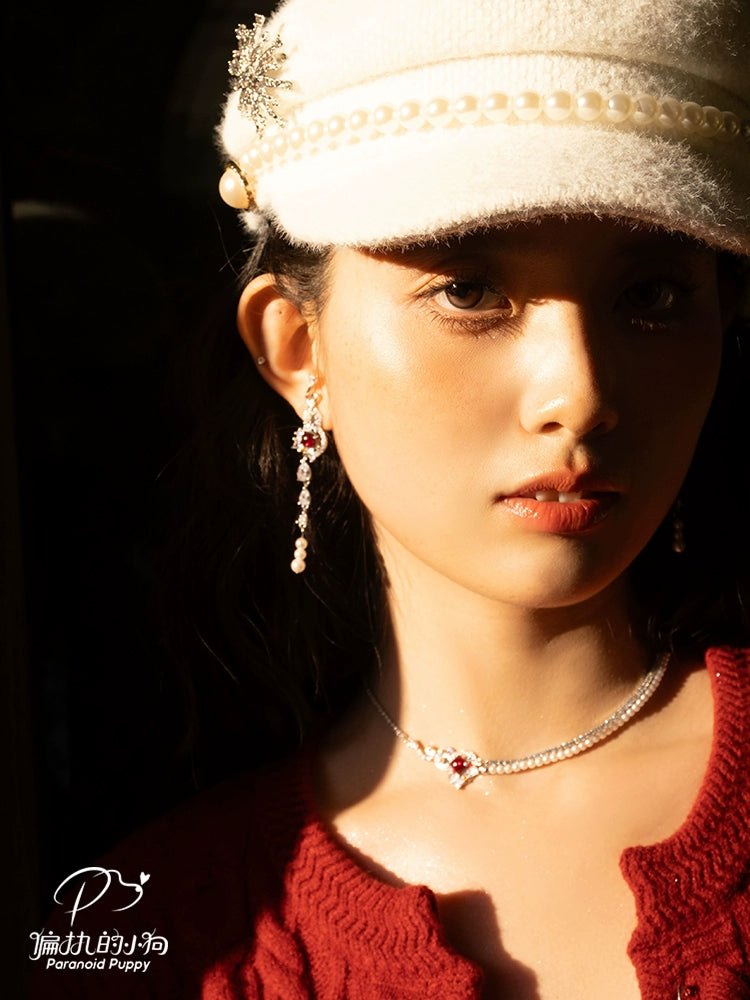 ParanoidP New Chinese Gourd Pearl Fringed Earrings