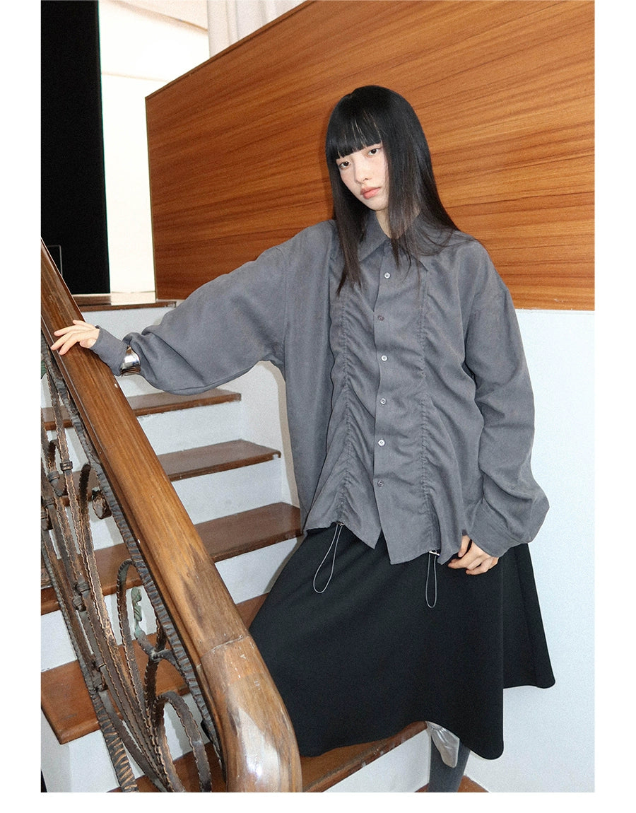 FUNKYFUN Loose Large Version Long-sleeved Shirt Jacket