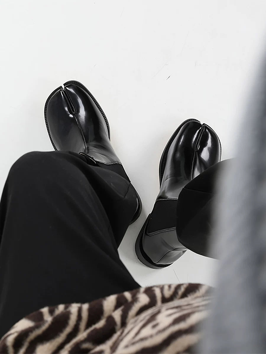 HANQIAORJI Horseshoe Split-toed Short Boots Martin Boots