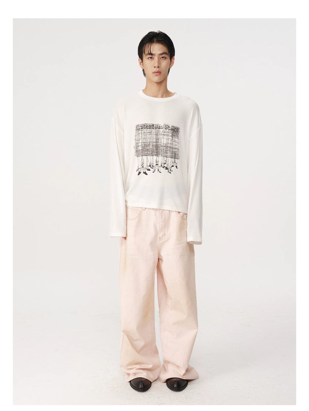 JCAESAR Casual Simple Printed Long Sleeve