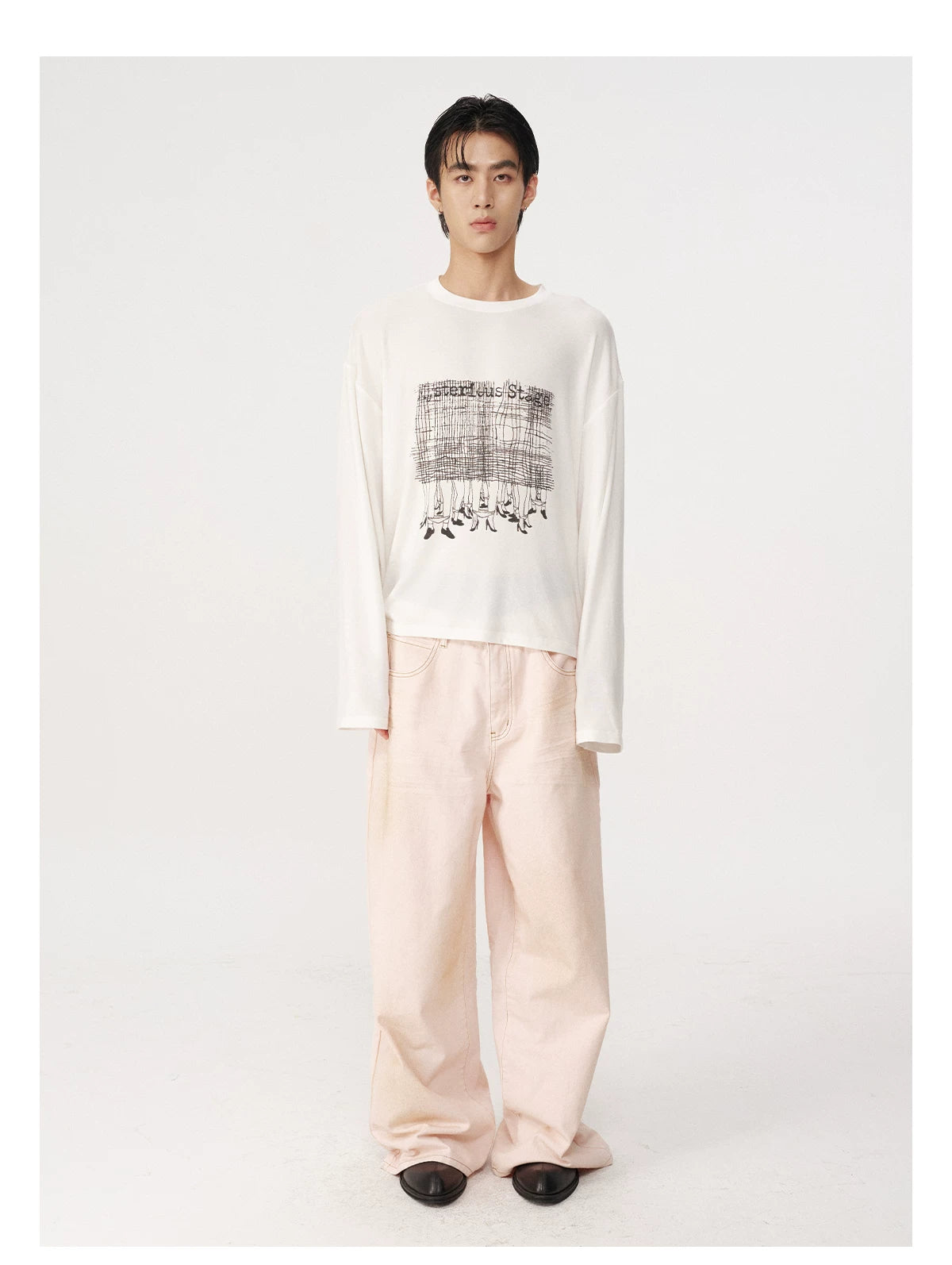 JCAESAR Casual Simple Printed Long Sleeve