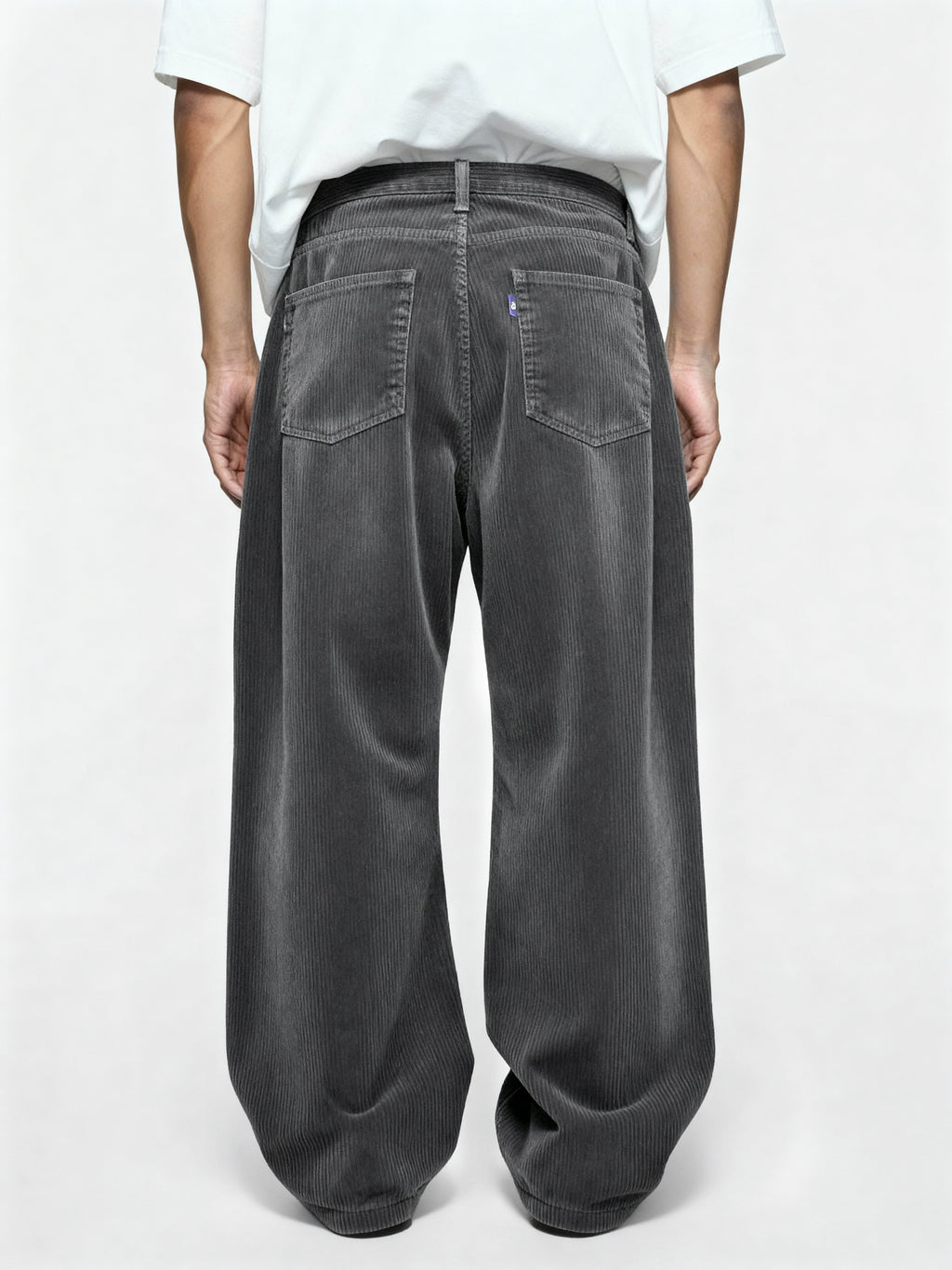 VOWPROGRESS Riveted Corduroy Embroidered Straight Pants