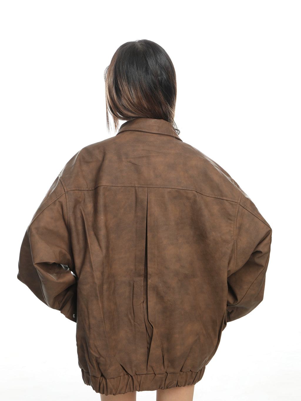 KDASE Vintage Suede Metal Buckle Lapel Leather Jacket