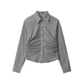 Nariele Slim Fit Skinny Waist Long Sleeve Shirt