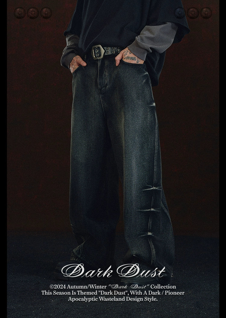 DICETINY Silhouette Splicing Wash Jeans