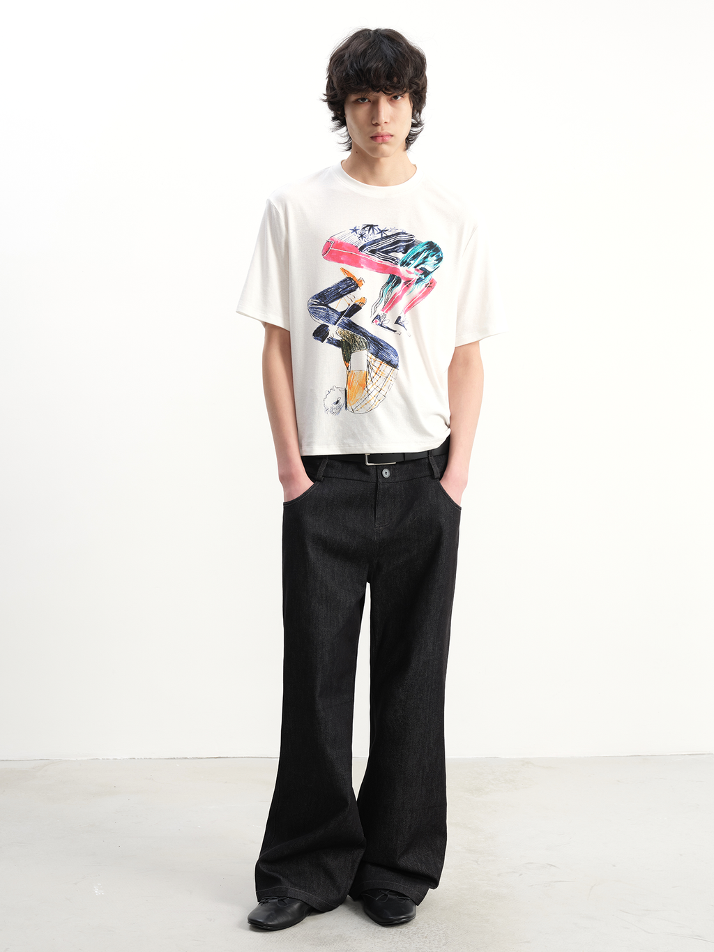 JCAESAR Retro Micro-pull Jeans