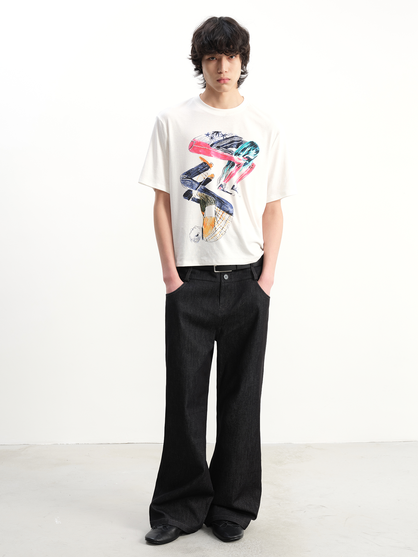 JCAESAR Retro Micro-pull Jeans