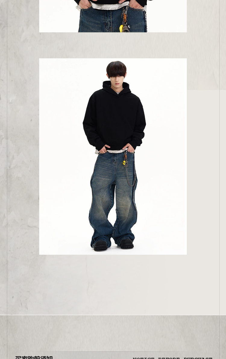 KONOOT Short and Wide Cut Casual Hooded Sweater