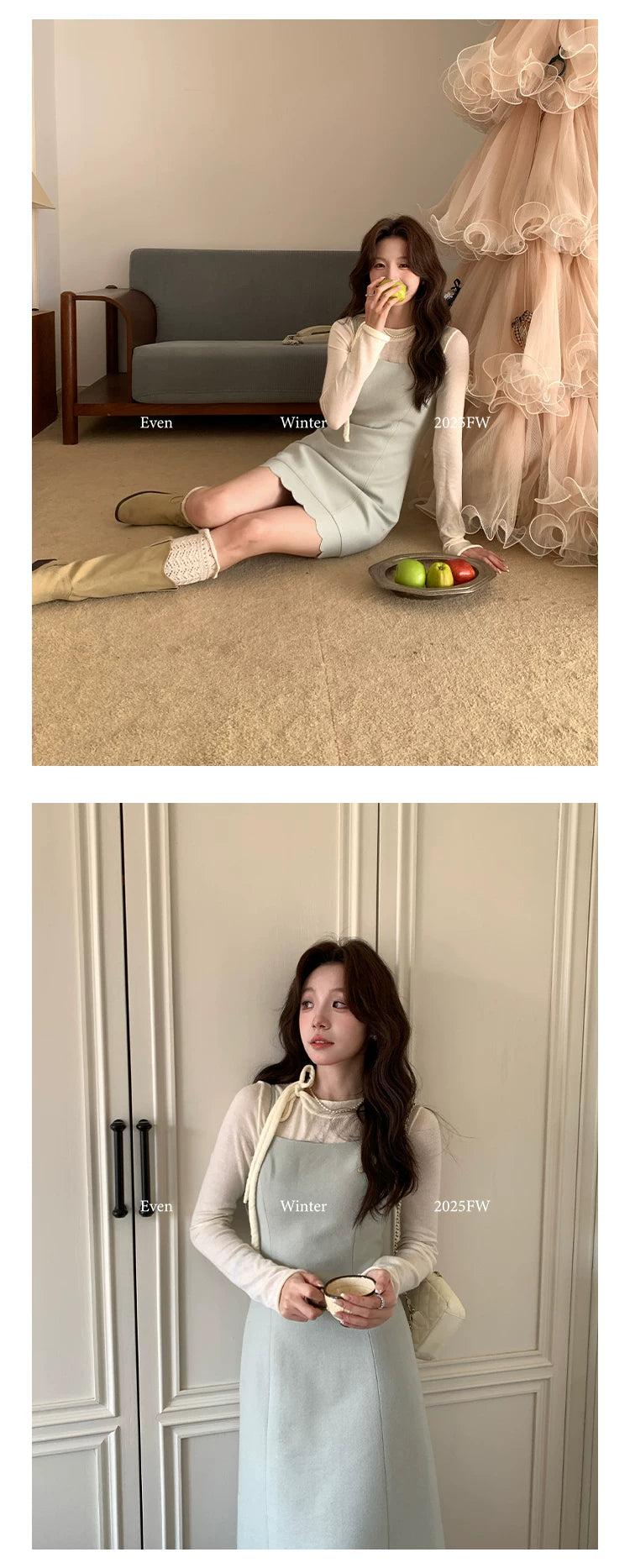 Even Gently Stacked Suspender Dresses
