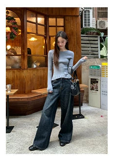 Kano Irregular Fungus Edge Knitted Bottoming Shirt