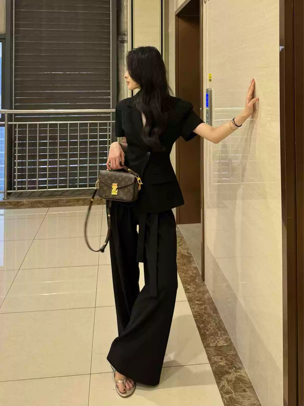 PANPANSTUDIO Suit Medium and Long Wide-leg Pants