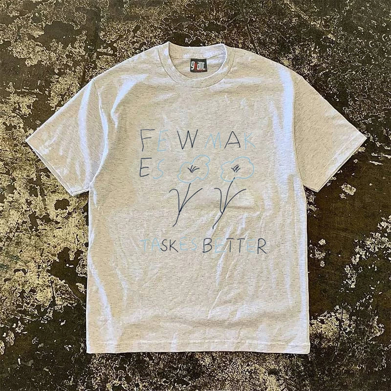 UPUPXIA  Loose Versatile Crew Neck Tee