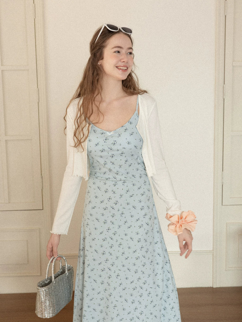 Cantonstory Temperament Floral Suspender Dress