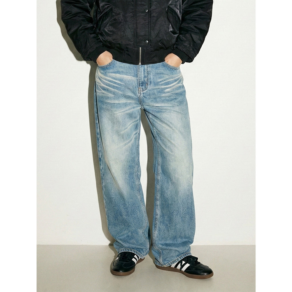 MADEEXTREME Straight Versatile Loose Jeans