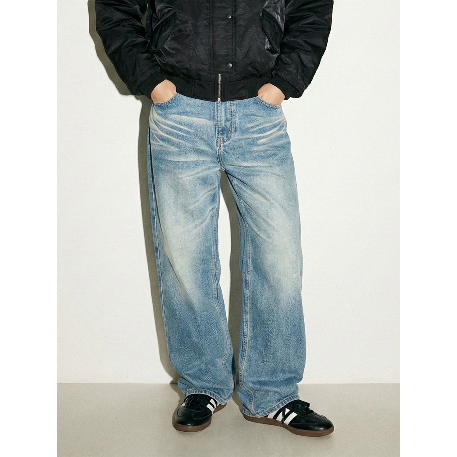 MADEEXTREME Straight Versatile Loose Jeans