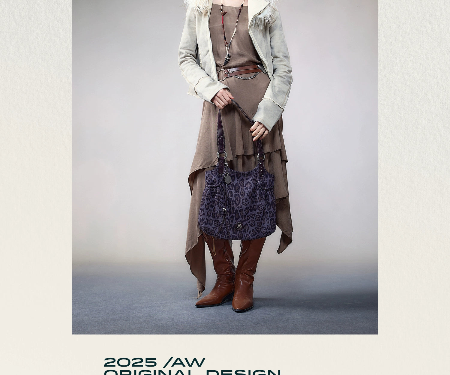 JACD Purple Leopard Print Tote Bag