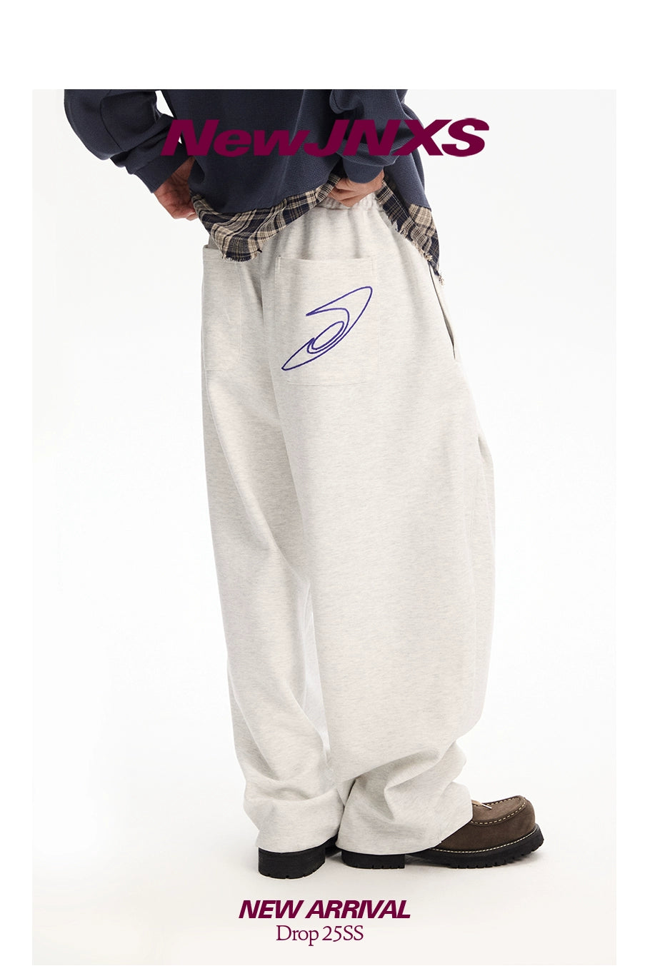 NewJNXS Towel Chain Embroidered Split Scimitar Pants