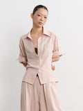 LINY LIBERTY Adjustable Waist Buckle Breathable Light Shirt