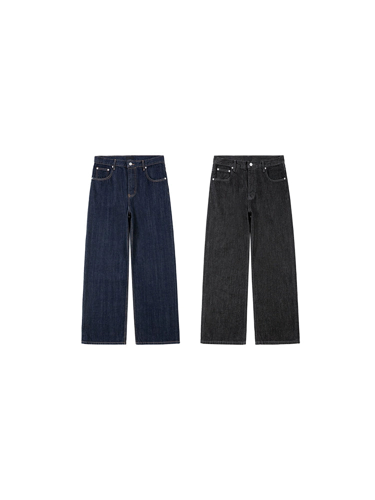 PLUS NO LOGO Loose Straight Primary Color Jeans
