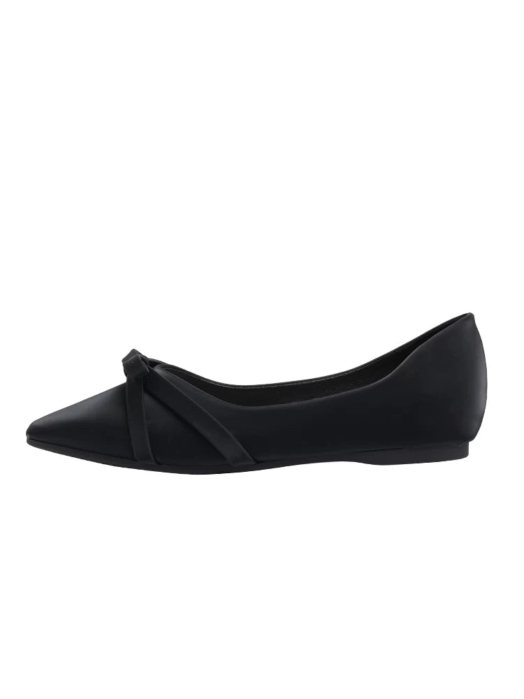 CHRNDXEE Simple Sweet Bow Retro Single Shoes