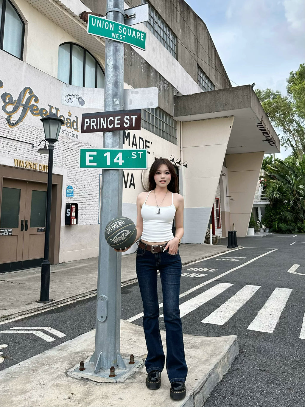 Popchee High Elastic Mid-waist Slim Jeans
