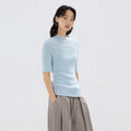 Sameuoo Small Turtleneck Knitted Versatile Tee