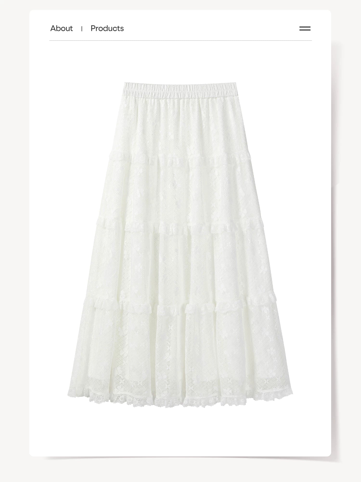 Cantonstory High Waist Skinny Lace Skirt