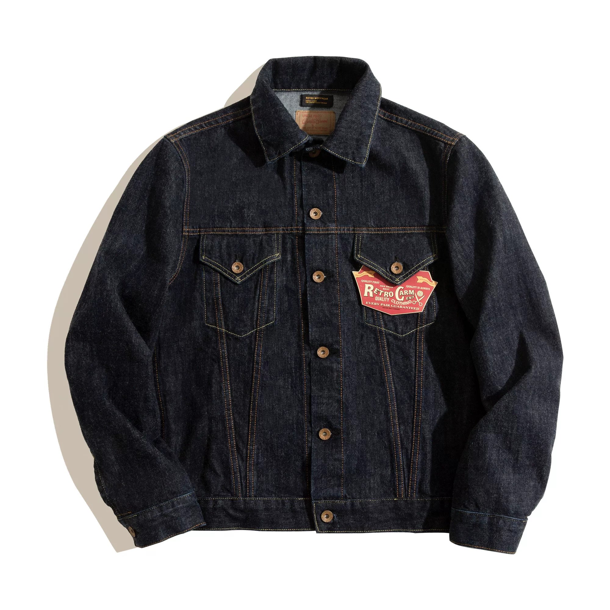 Madden retro washed dark denim jacket
