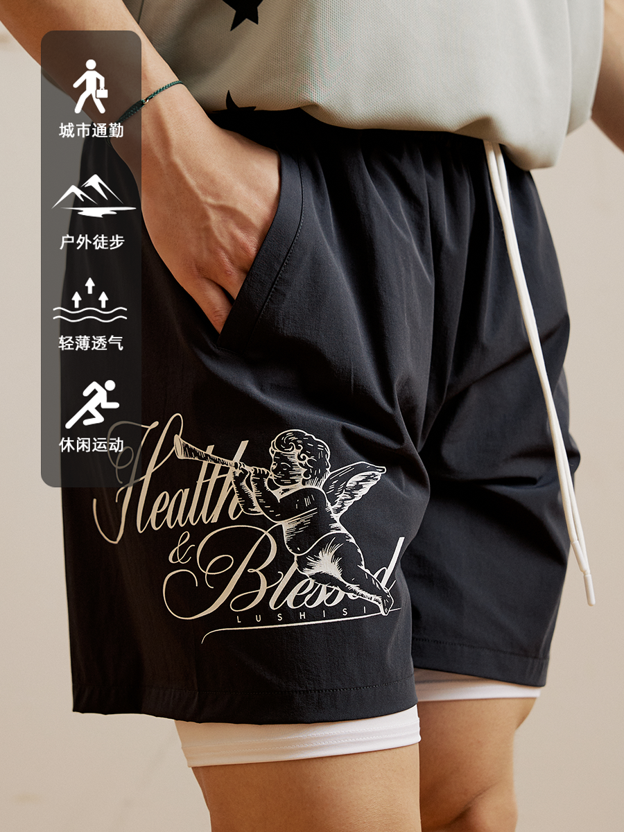 LUSHISI Stretch and Light Sports Casual Shorts