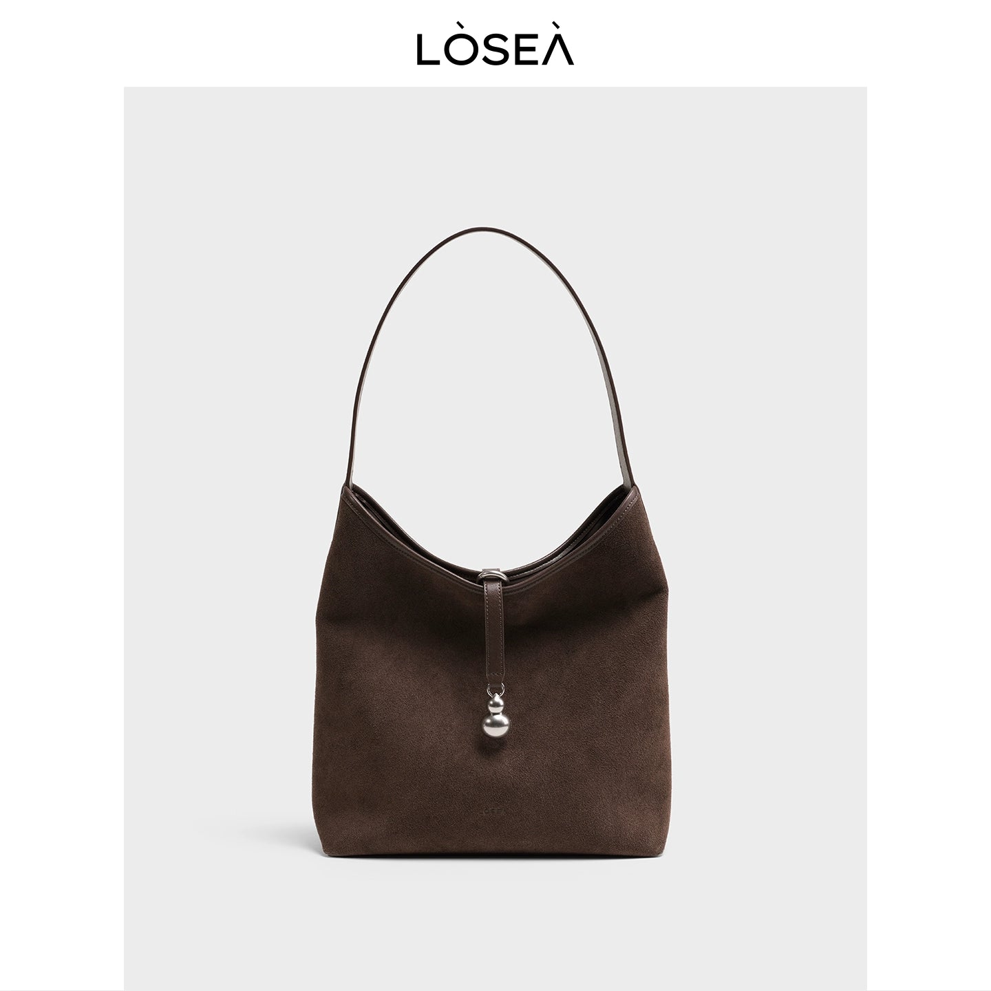 LOSEA Matte Leather Bucket Bag