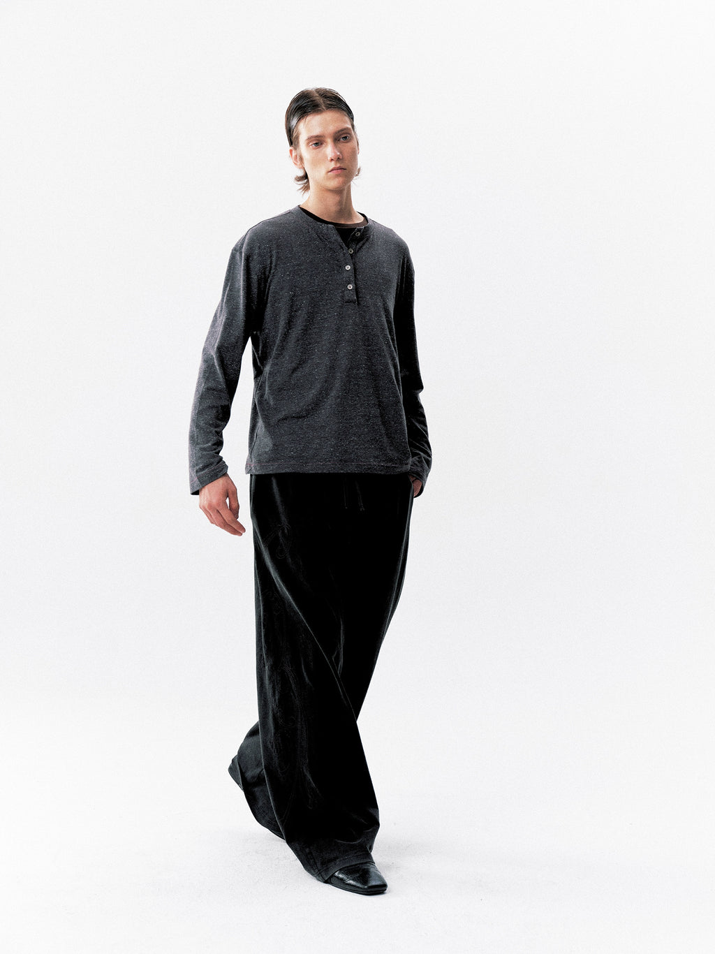 NOT UGLY Elastic Strike Line Slack Bottom Long Sleeve