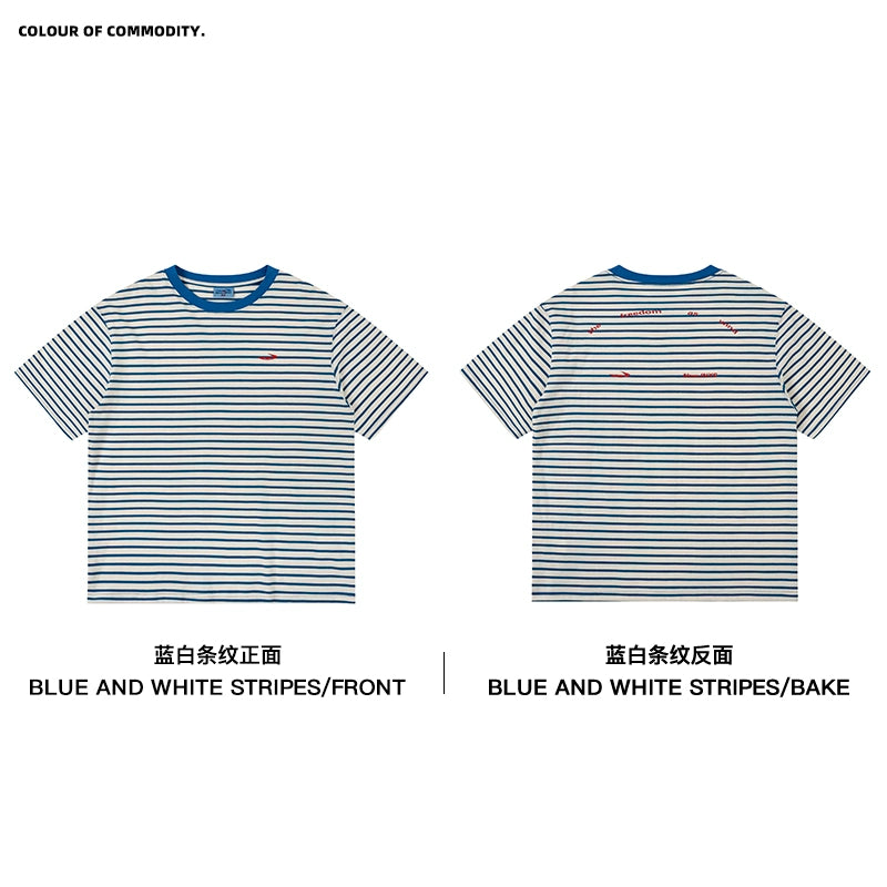 NewJNXS Striped Casual Loose Tee