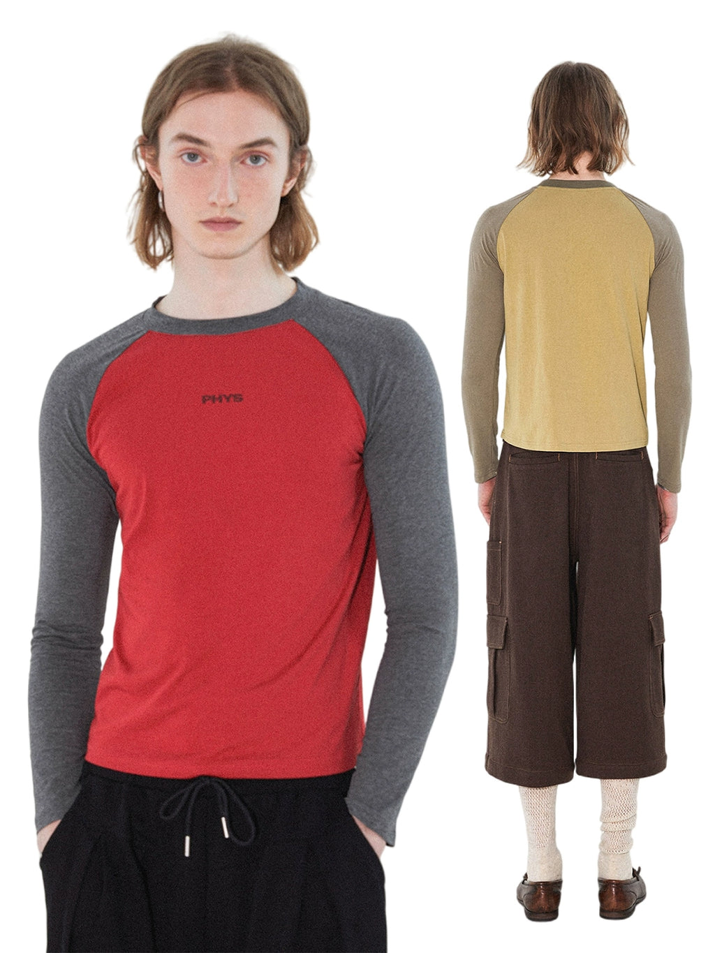 PHYS Color Matching Shoulder Slim Long Sleeve