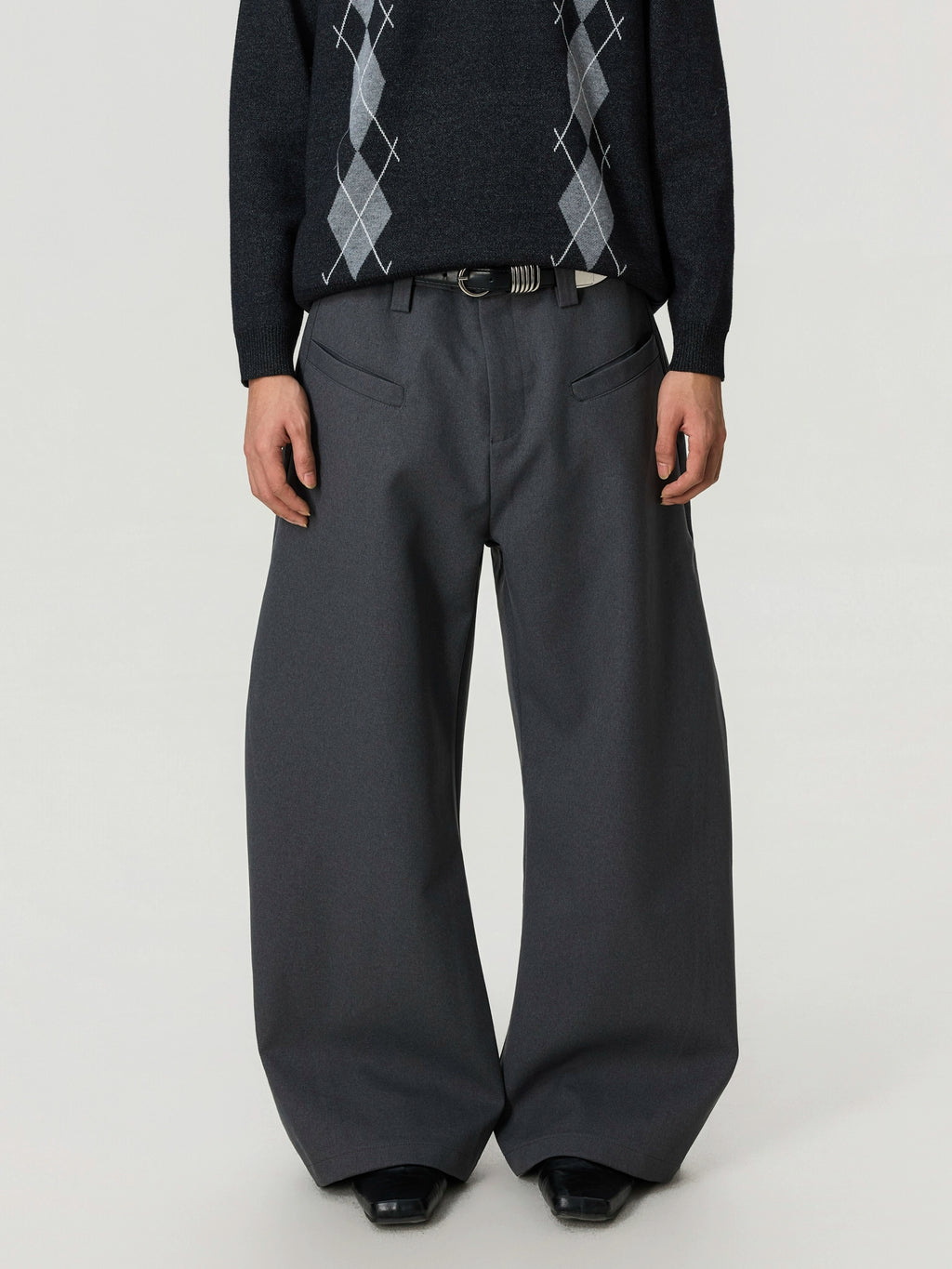 BTSG Vintage Wide-leg Scimitar Trousers