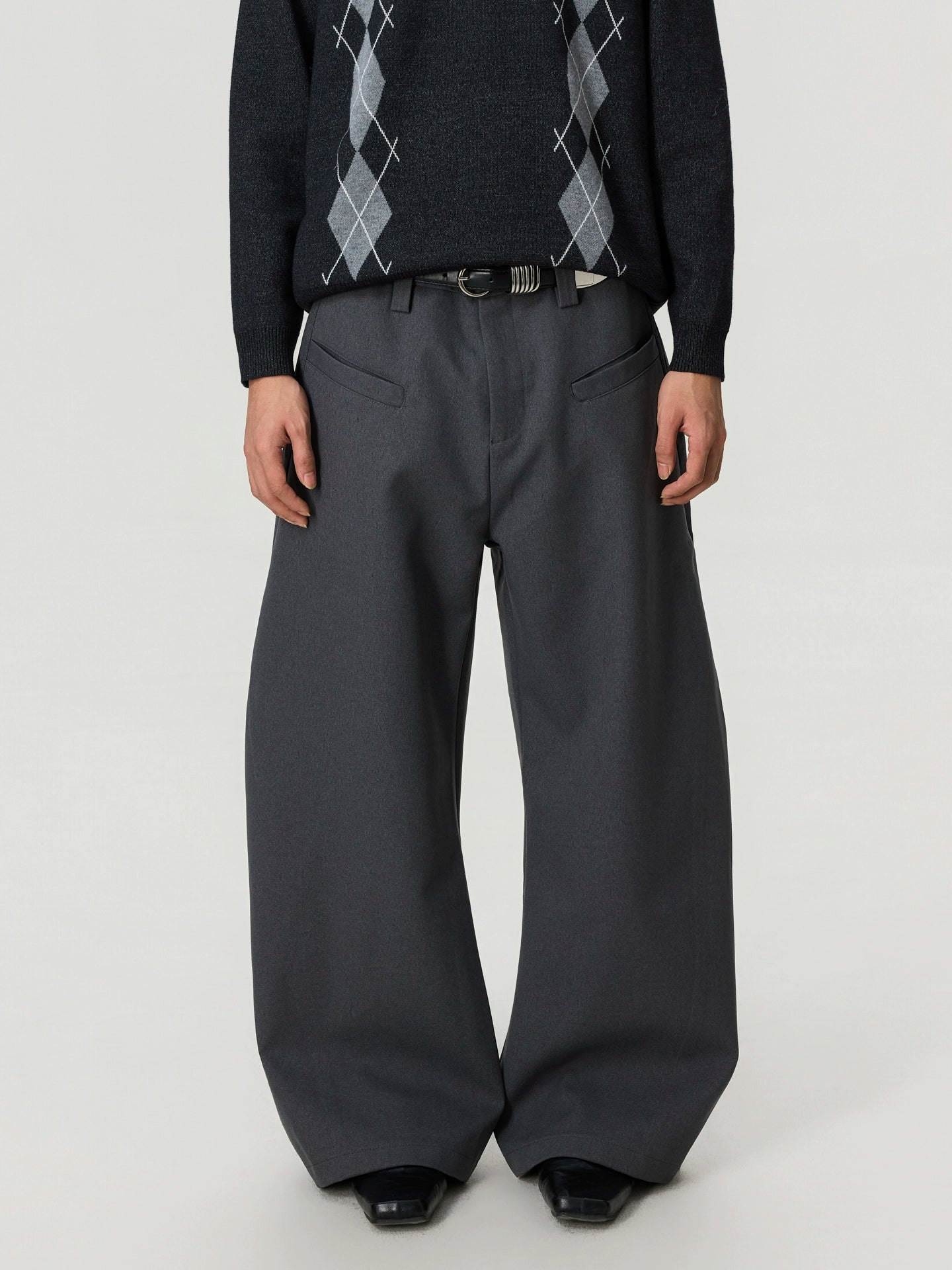 BTSG Vintage Wide-leg Scimitar Trousers