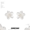 SUMIYAKI Sakura Three-dimensional Flower Earrings