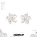SUMIYAKI Three-dimensional Flower Earrings