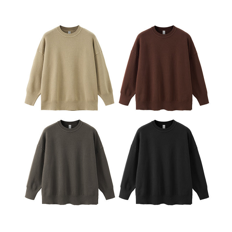 Inflation Crew Neck Loose Versatile Knitted Sweater