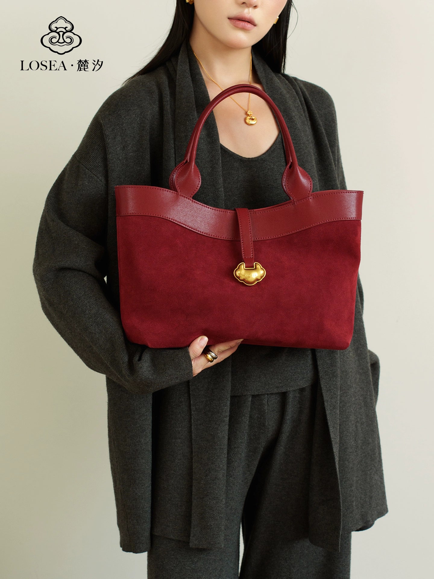 LOSEA Simple New Chinese Ruyi Tote Bag