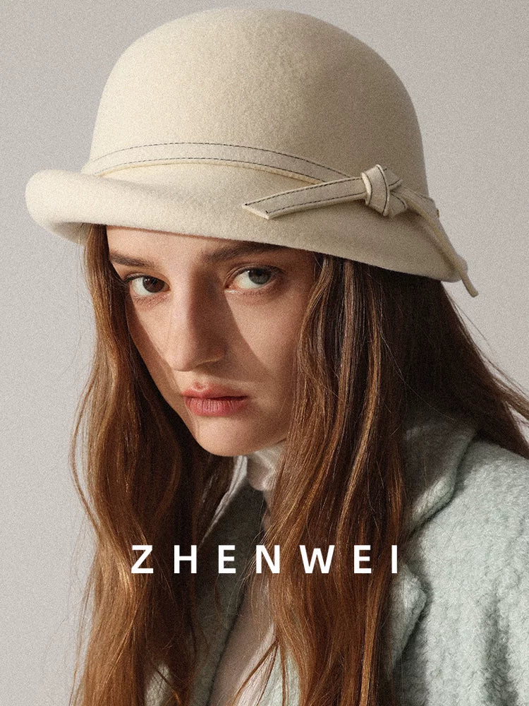 ZHENWEI Wool Foreign Golden Hat