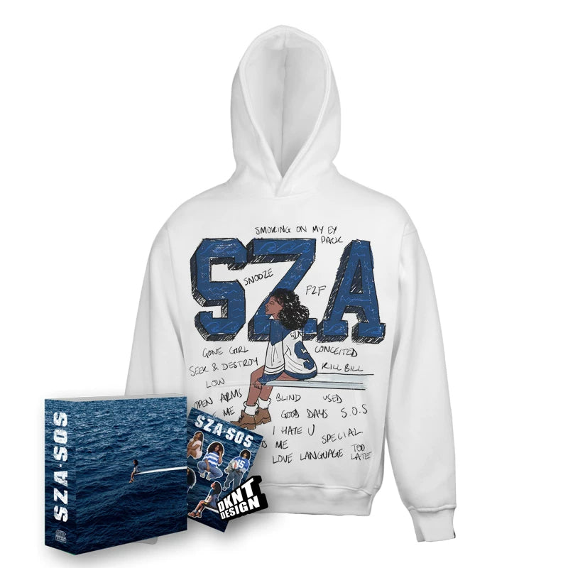 DKNT SZA SOS hand-painted graffiti Hoodie