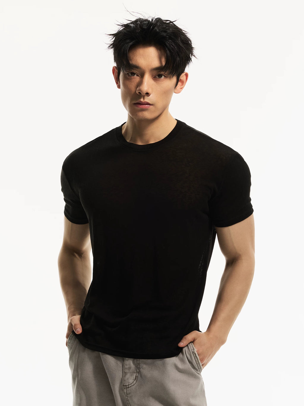 DAY NY Cool and Light Front Shoulder Casual Tee