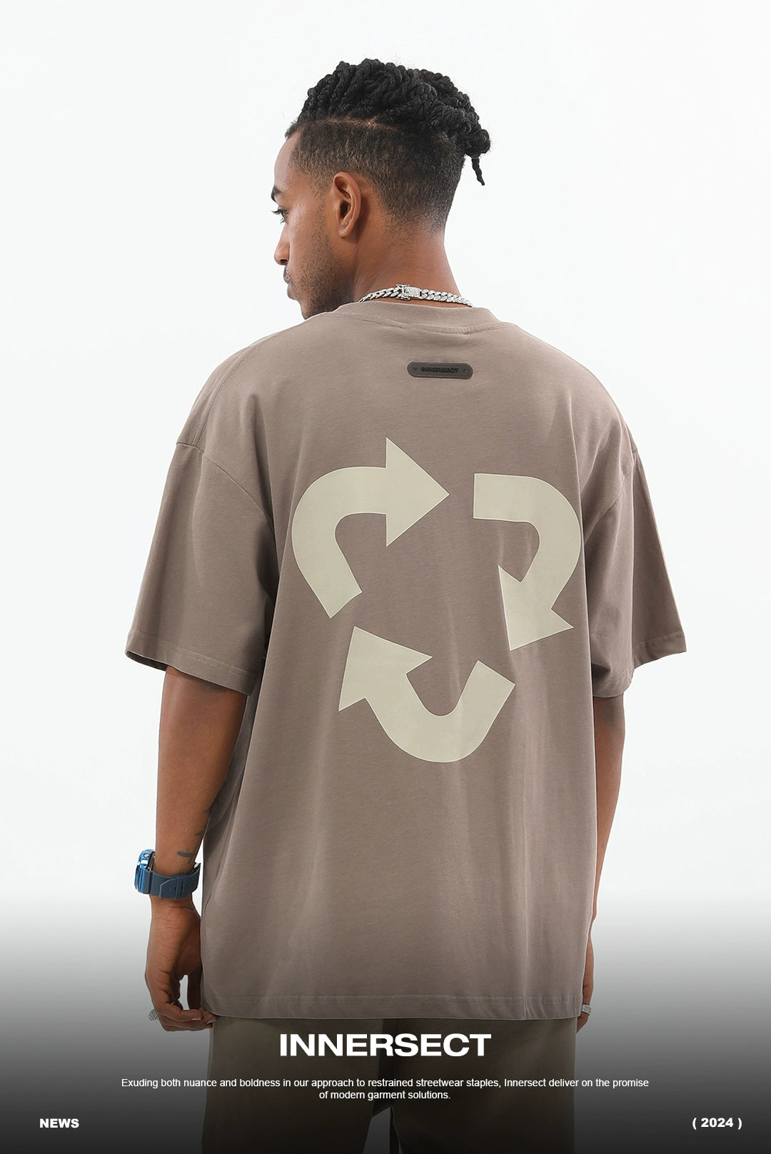 INNERSECT Trendy Brand Letter Versatile Loose Tee