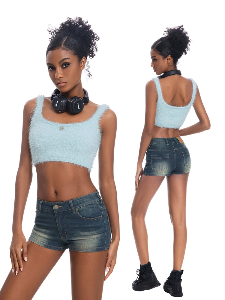 ABMY Sexy Hip-wrapped Denim Shorts